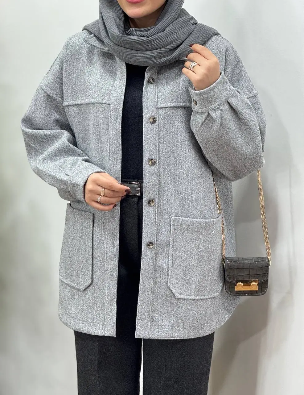 پالتو فوتر جلو دکمه آیسو ترلان